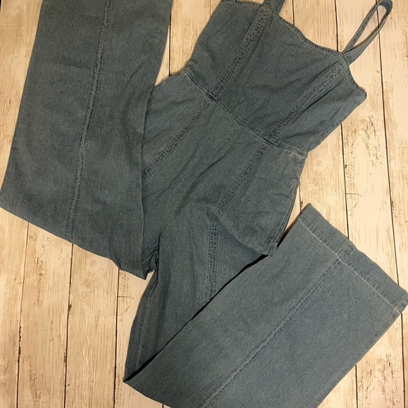 GB Blue Denim Jumpsuit size Small - Picture 1 of 1